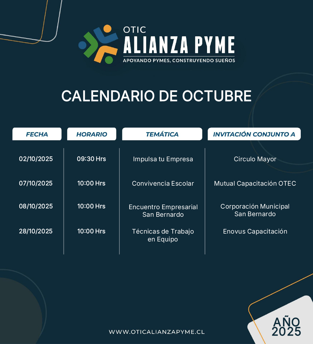 CALENDARIO DE ACTIVIDADES